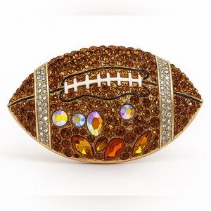 ⚜️ Rhinestone Football Brooch